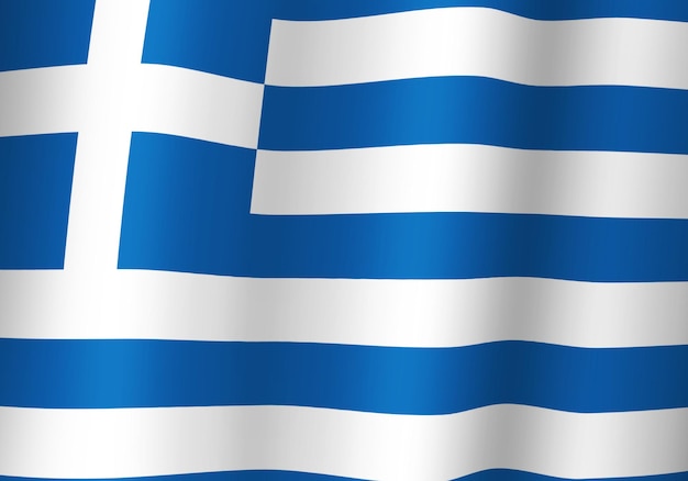 Griekenland nationale vlag 3d illustratie close-up weergave