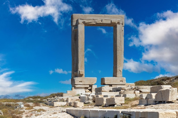 Griekenland Naxos eiland Portara Tempel van Apollo Cyclades