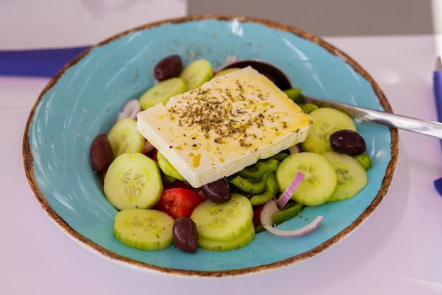 Griekse salade Diner met salade Zomer