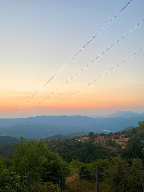 Griekse zonsondergang in Aitoloakarnania, Griekenland