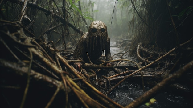 Griezelig schepsel van de regenachtige jungle
