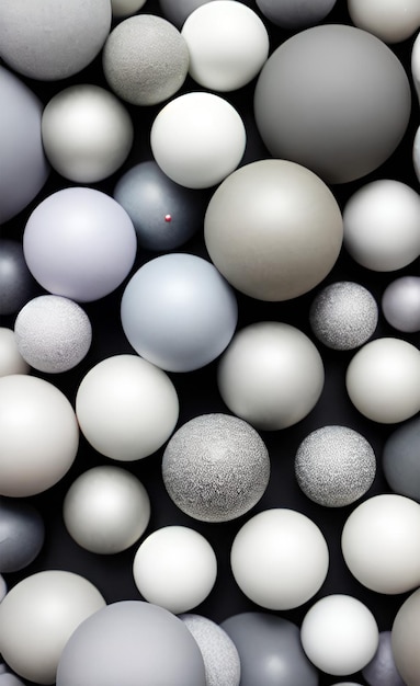 Foto grijs gekleurde bollen