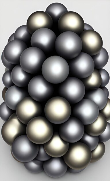 Foto grijs gekleurde bollen