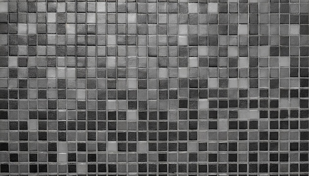 Foto grijze en zwarte mozaïek muur textuur en achtergrond