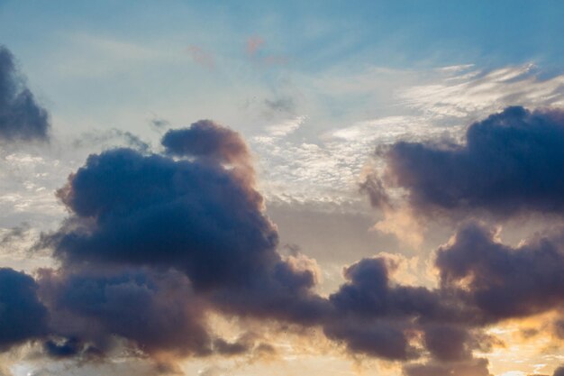 Grijze kleurwolken bedekken gedeeltelijk de lucht