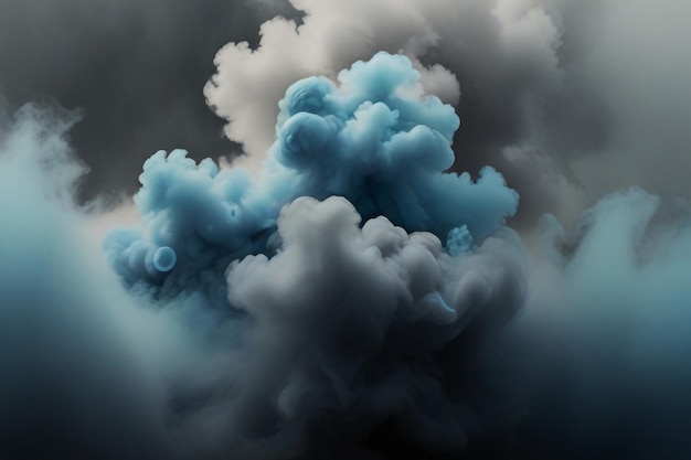 Foto grijze luchtblauwe rook achtergrond