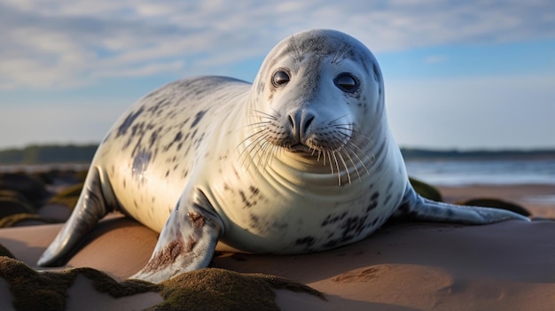 Grijze zeehonden in het wild