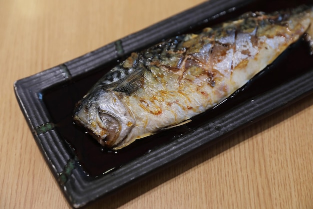 さば魚のグリル日本食