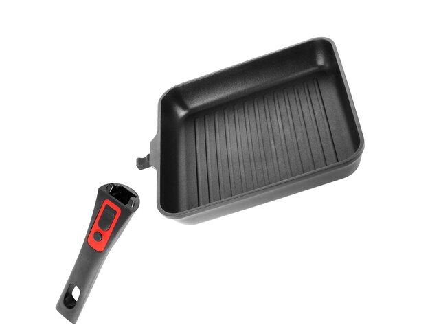 Grill pan isolated on white background