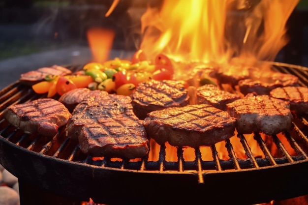 グリルの完璧な味わい口の中でとろけるステーキの炭火焼き