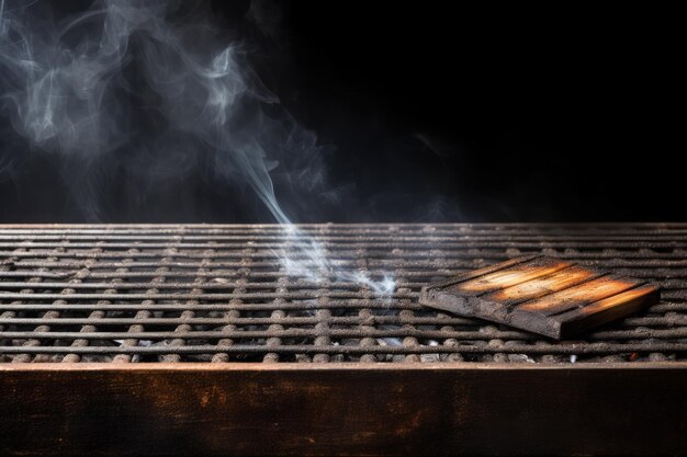 A grill with smoke coming out of it generative AI