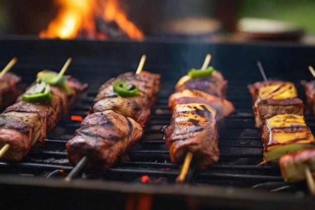 Grillde tot perfectie scènes van Mexicaanse barbecue kunst