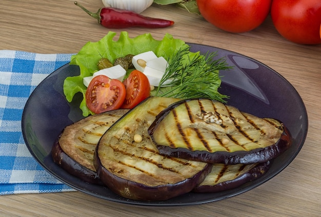 Grilled aubergine