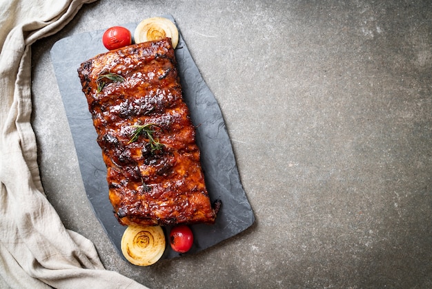 grilled barbecue pork ribs