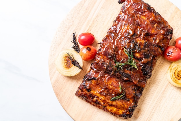 grilled barbecue pork ribs