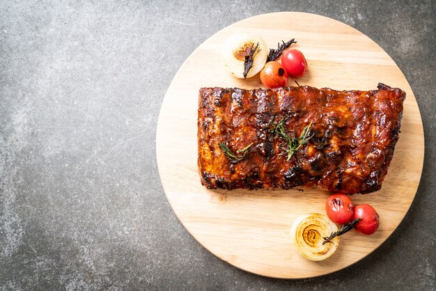 grilled barbecue pork ribs