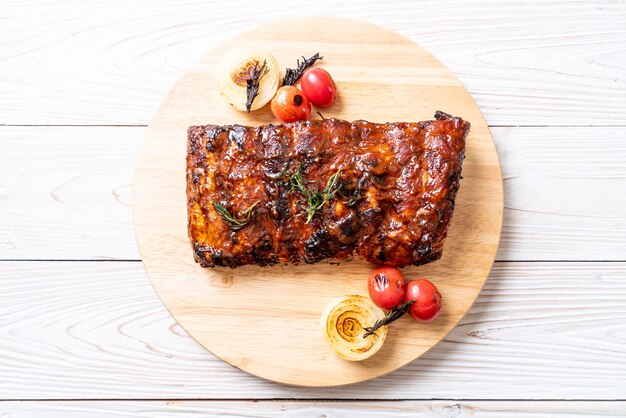 grilled barbecue pork ribs