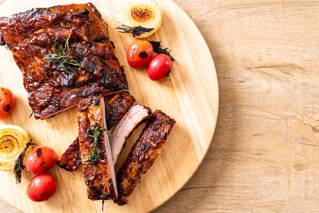 grilled barbecue pork ribs