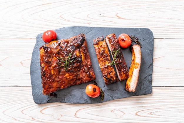 grilled barbecue pork ribs