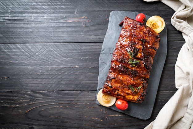 grilled barbecue pork ribs