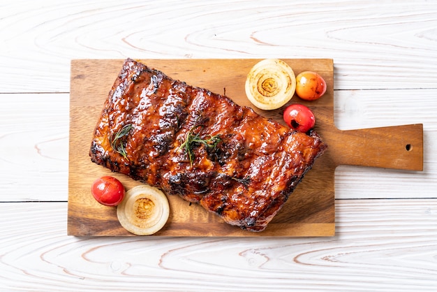 grilled barbecue ribs pork