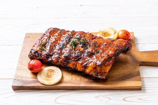 grilled barbecue ribs pork