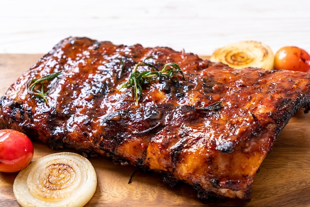 grilled barbecue ribs pork