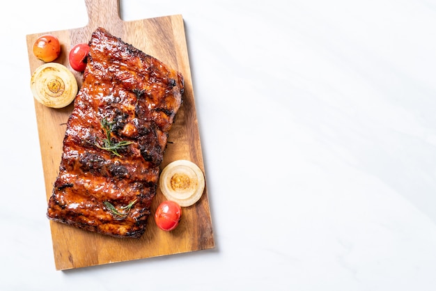 grilled barbecue ribs pork