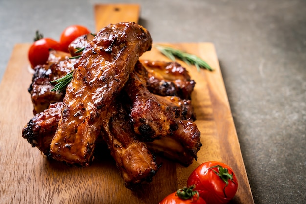 grilled barbecue ribs pork