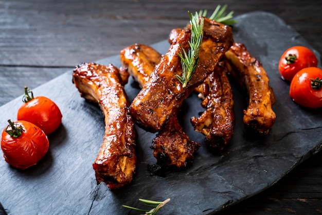 grilled barbecue ribs pork