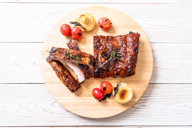 grilled barbecue ribs pork