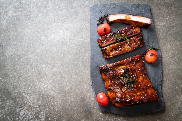 grilled barbecue ribs pork