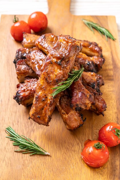 grilled barbecue ribs pork