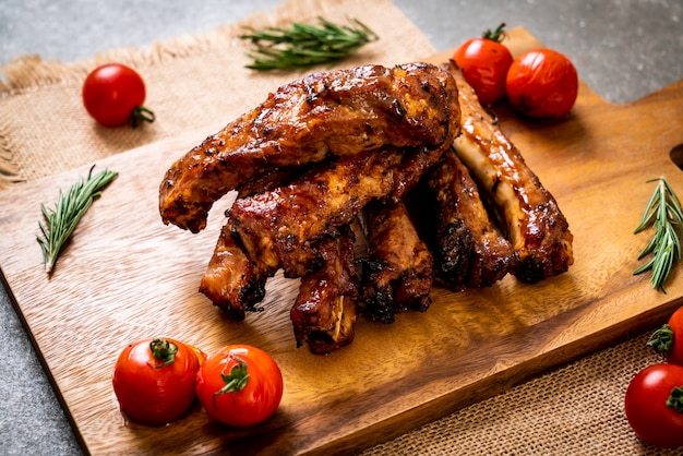 grilled barbecue ribs pork