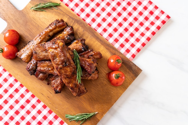 grilled barbecue ribs pork