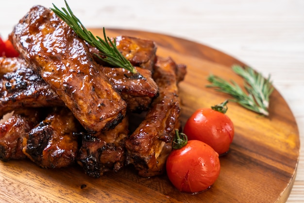 grilled barbecue ribs pork