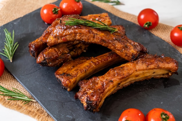 grilled barbecue ribs pork