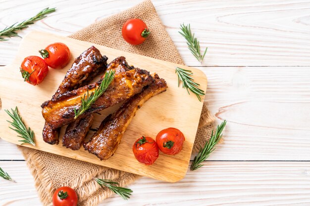 grilled barbecue ribs pork