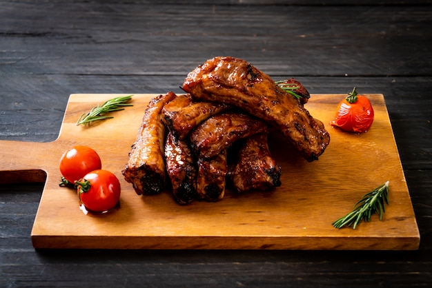 grilled barbecue ribs pork