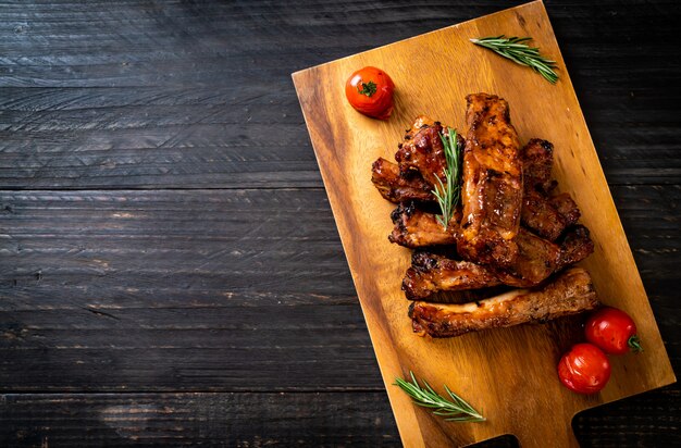 grilled barbecue ribs pork