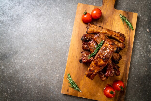 grilled barbecue ribs pork