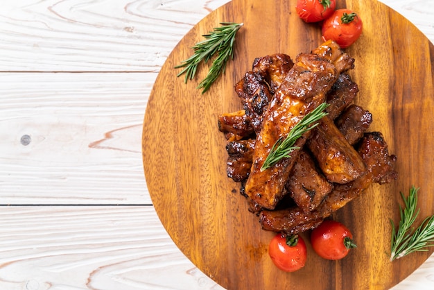 grilled barbecue ribs pork