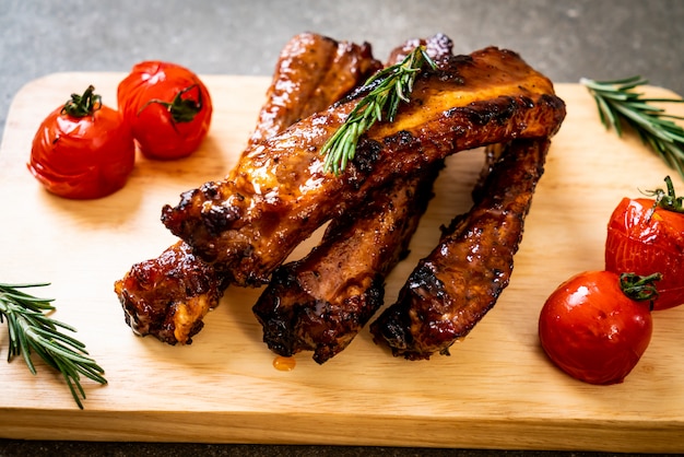 grilled barbecue ribs pork