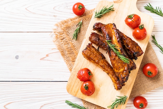 grilled barbecue ribs pork