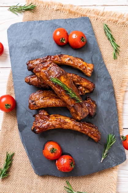 grilled barbecue ribs pork