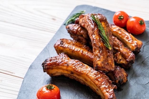 grilled barbecue ribs pork