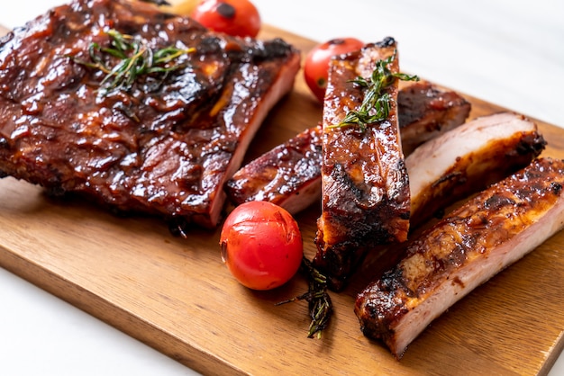 grilled barbecue ribs pork