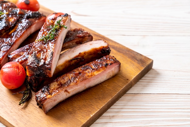 grilled barbecue ribs pork