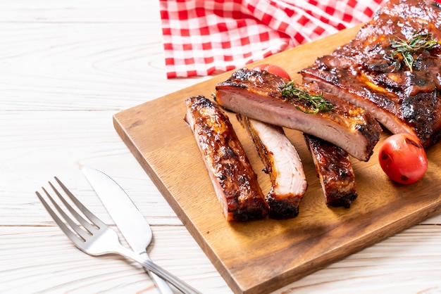 grilled barbecue ribs pork