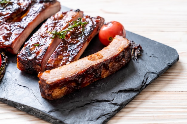 grilled barbecue ribs pork